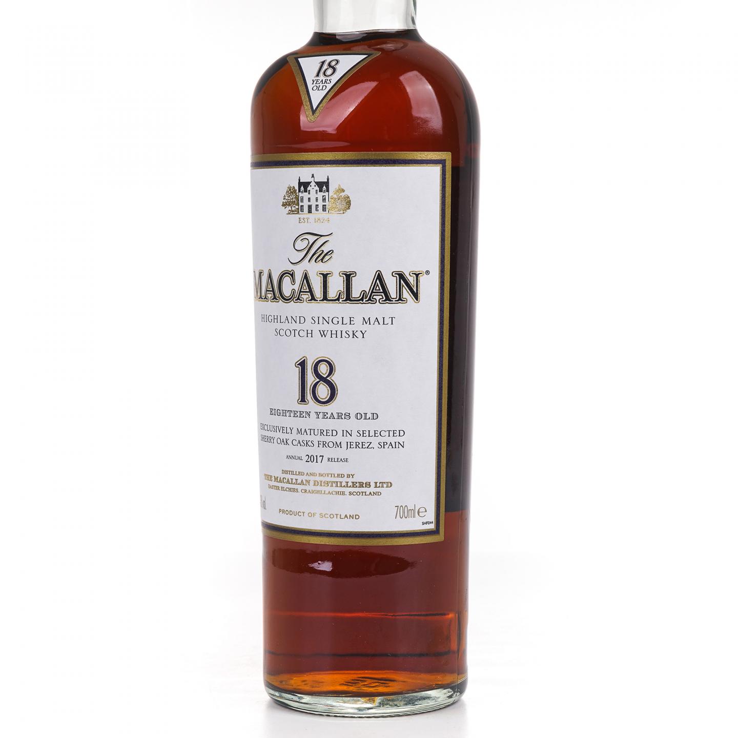 Macallan 麦卡伦 18年 2017 雪莉桶 700ml