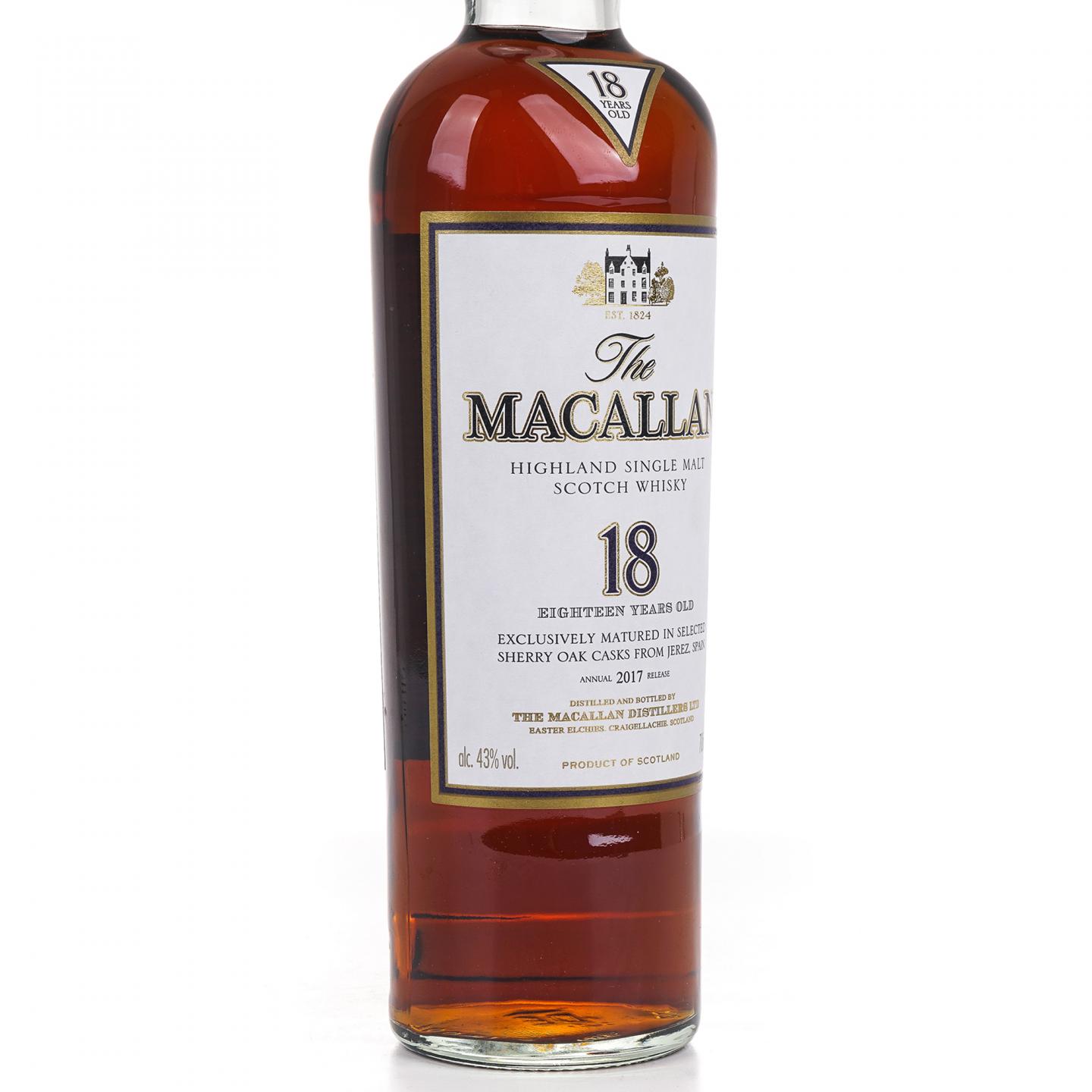 Macallan 麦卡伦 18年 2017 雪莉桶 700ml