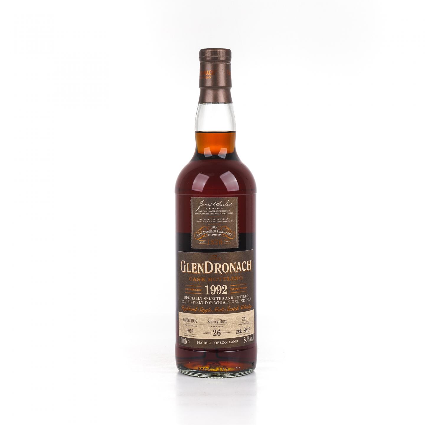 Glendronach 格兰多纳 26年 1992-2018 雪莉桶#220