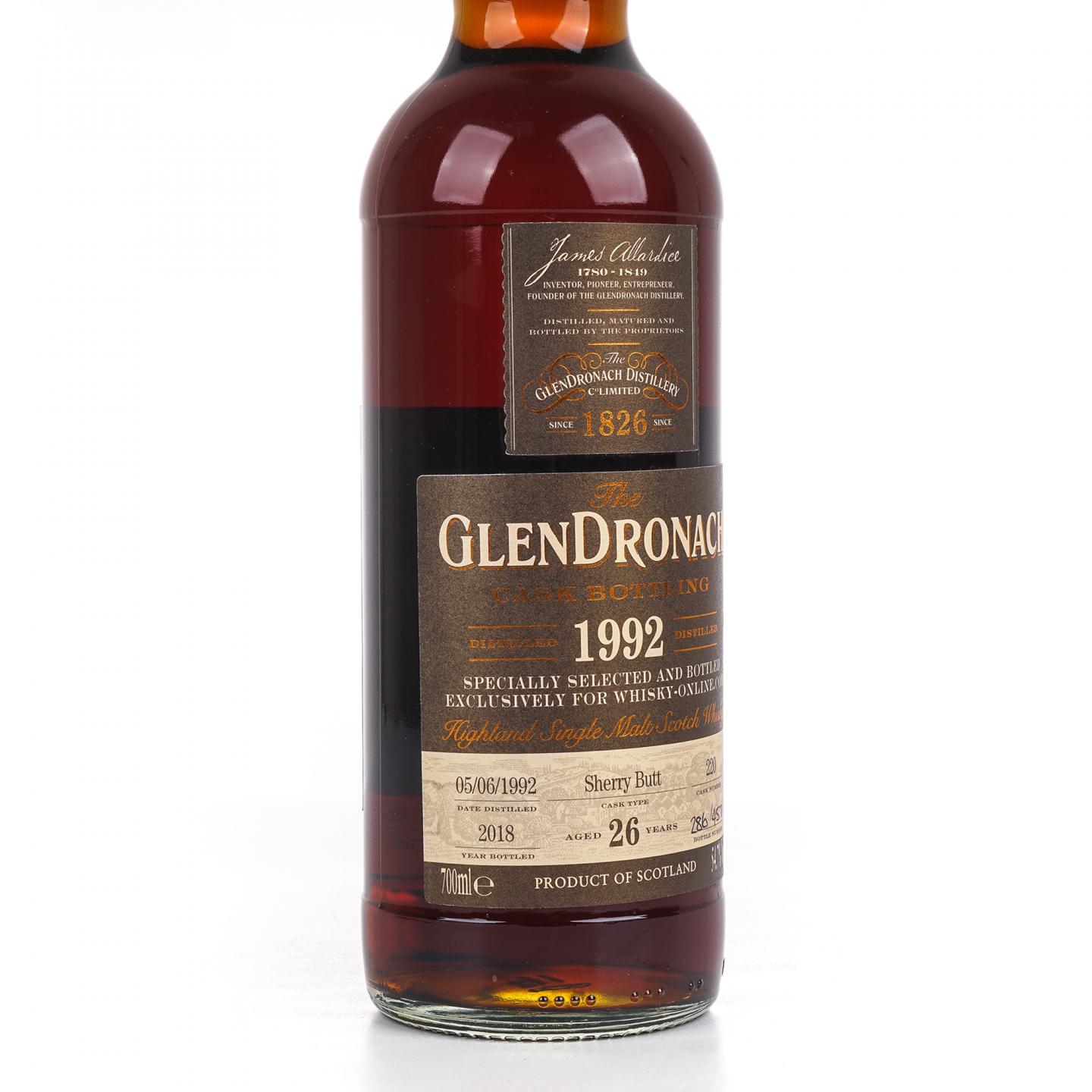 Glendronach 格兰多纳 26年 1992-2018 雪莉桶#220