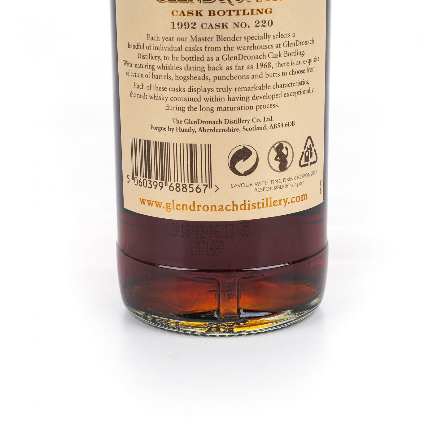 Glendronach 格兰多纳 26年 1992-2018 雪莉桶#220