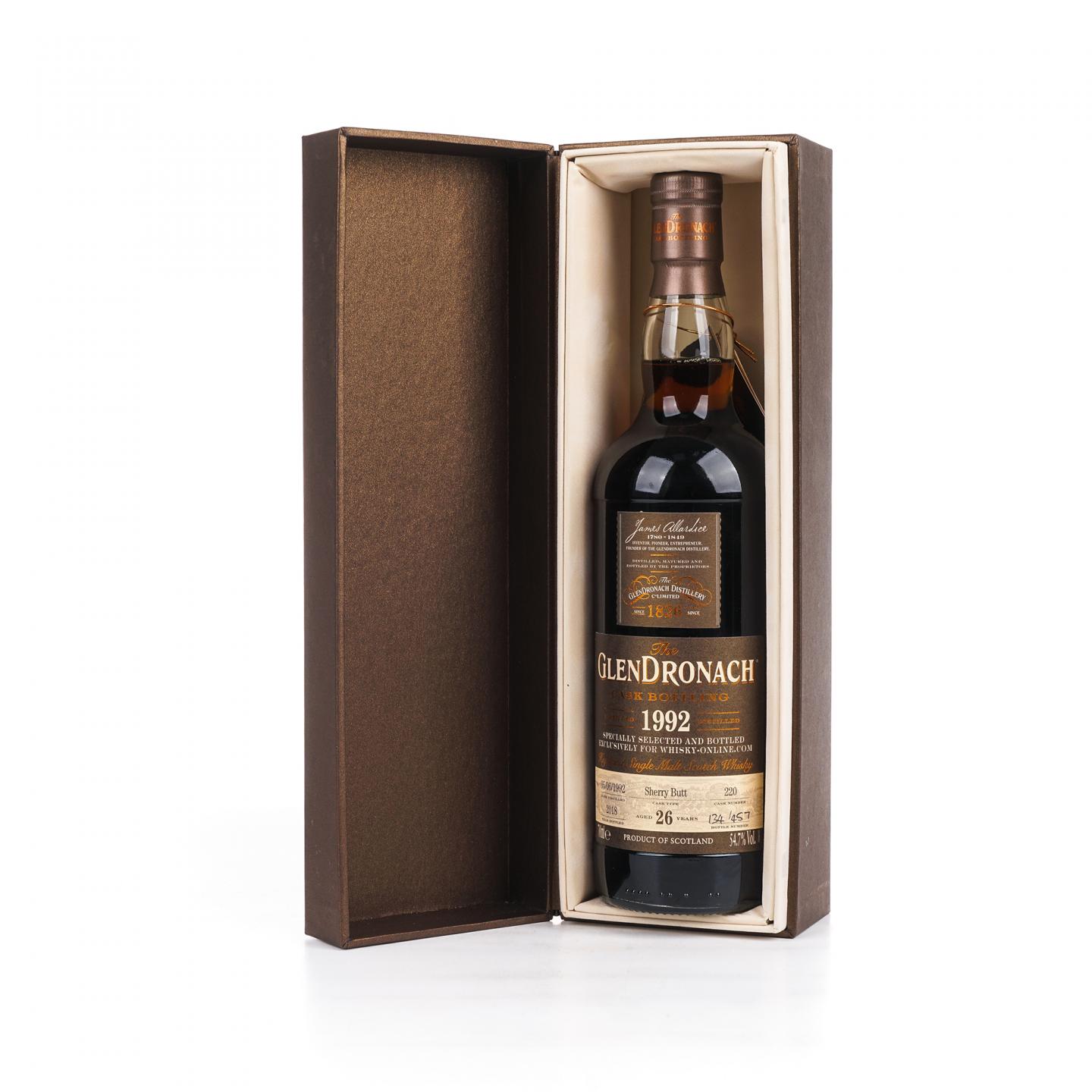 Glendronach 格兰多纳 26年 1992-2018 雪莉桶#220 54.7%Vol.