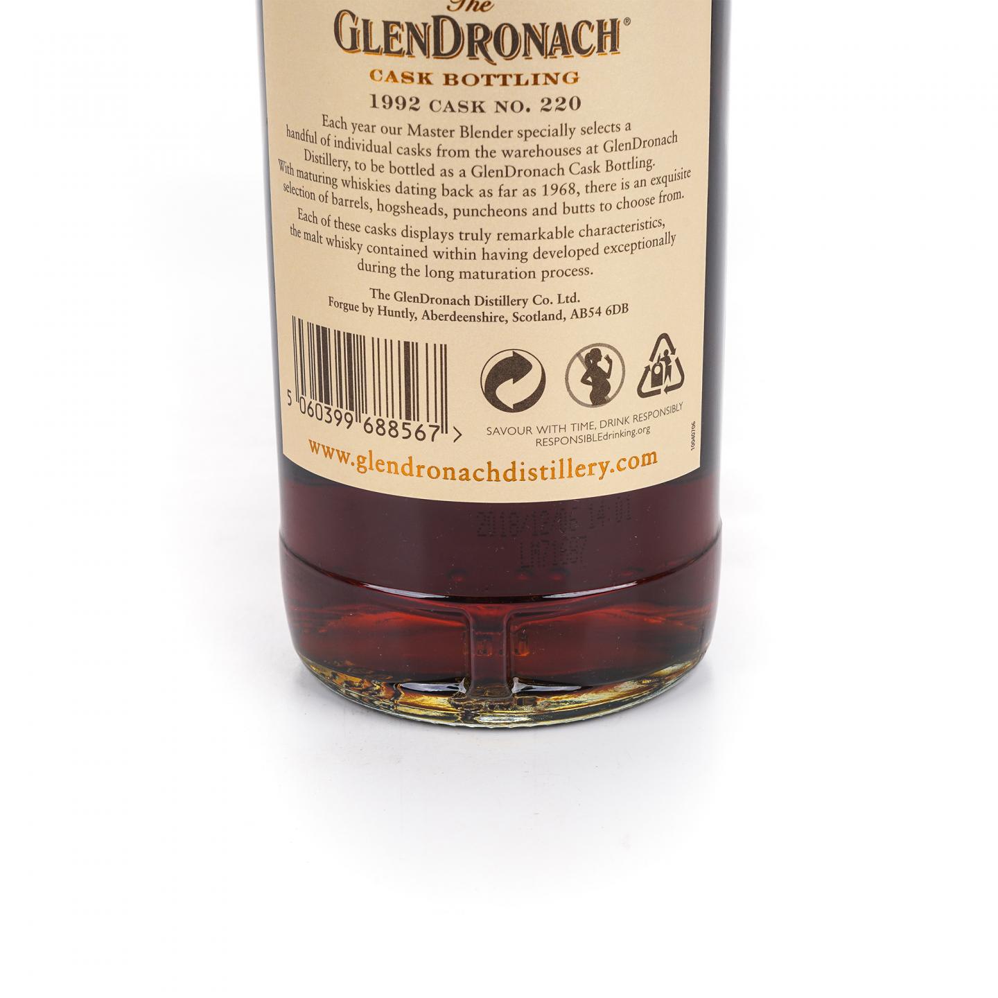 Glendronach 格兰多纳 26年 1992-2018 雪莉桶#220 54.7%Vol.