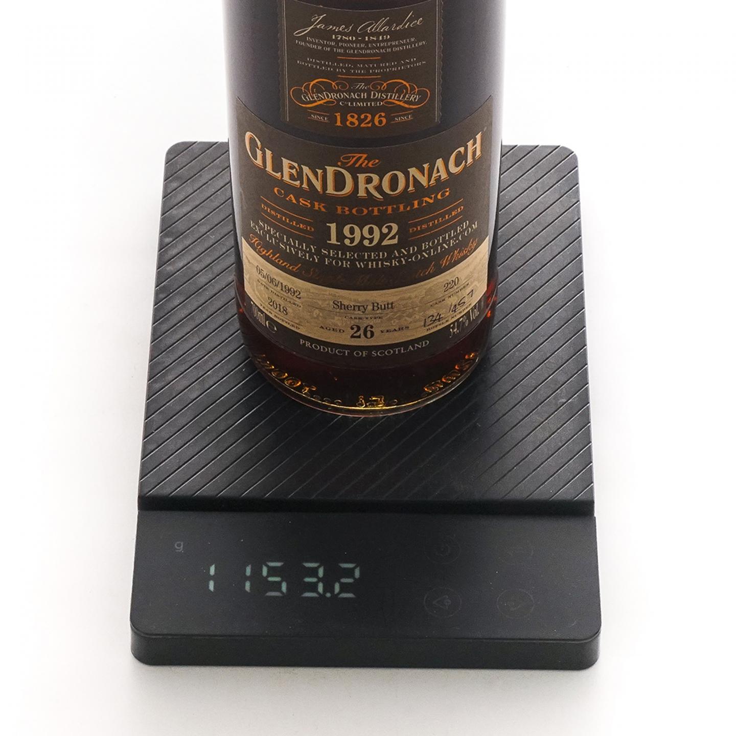 Glendronach 格兰多纳 26年 1992-2018 雪莉桶#220 54.7%Vol.