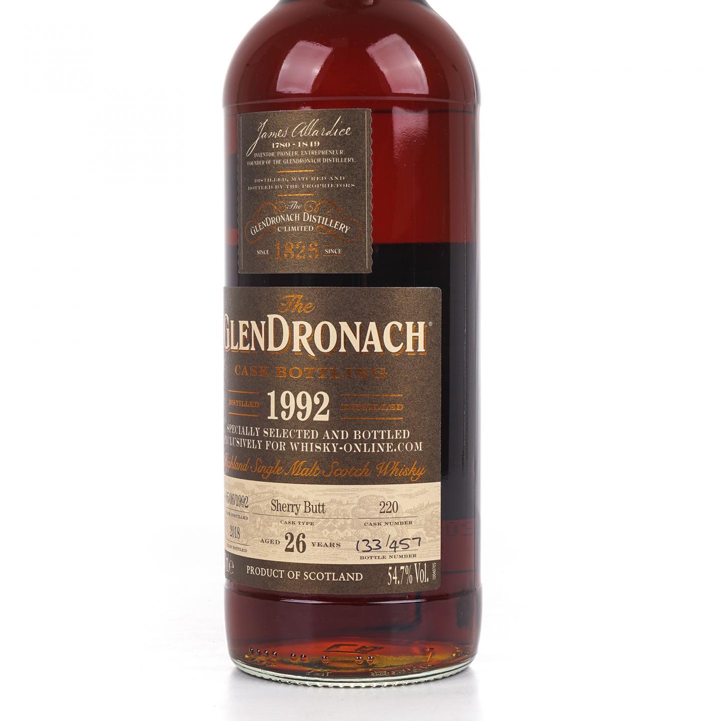 Glendronach 格兰多纳 26年 1992-2018 雪莉桶#220 700ml