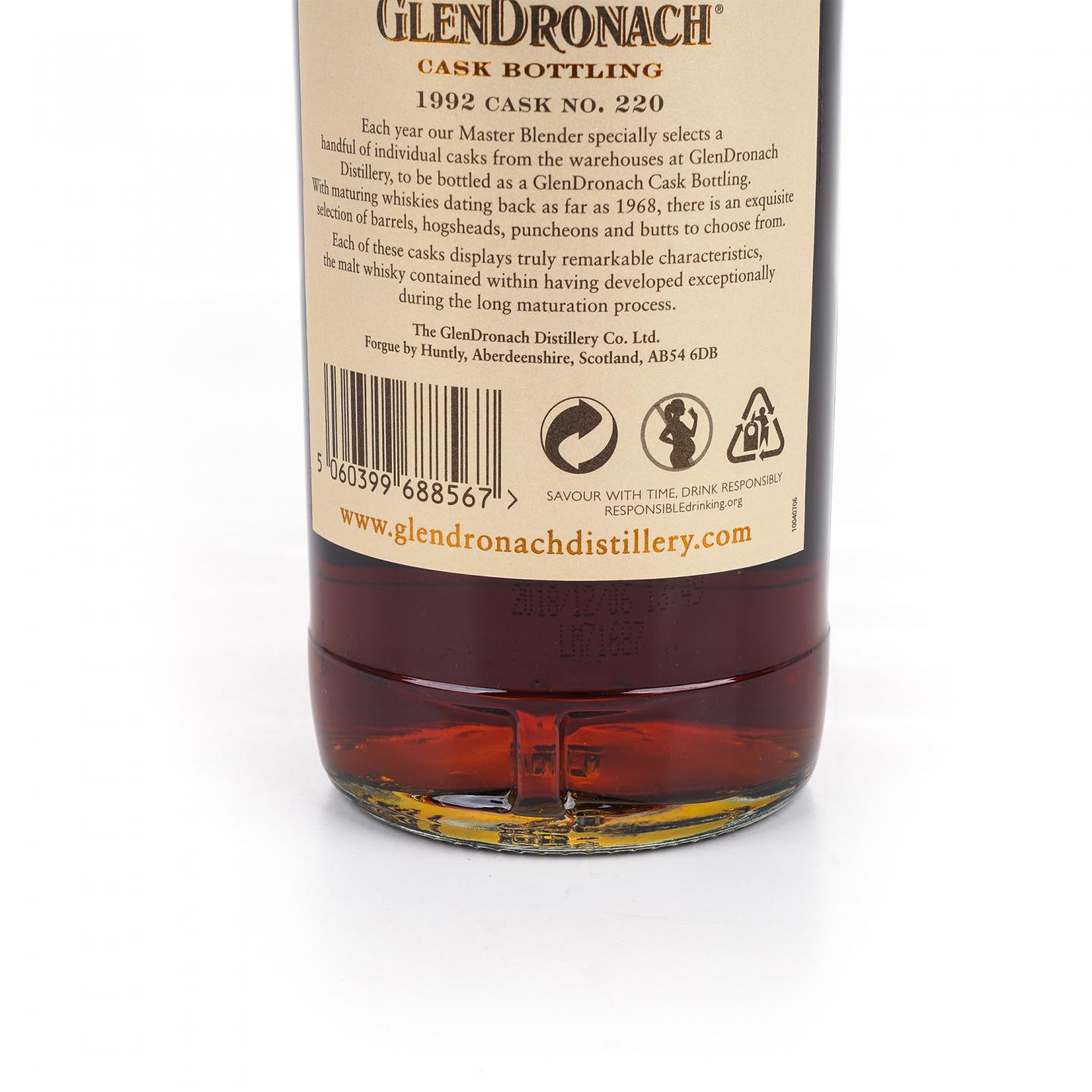 Glendronach 格兰多纳 26年 1992-2018 雪莉桶#220 700ml