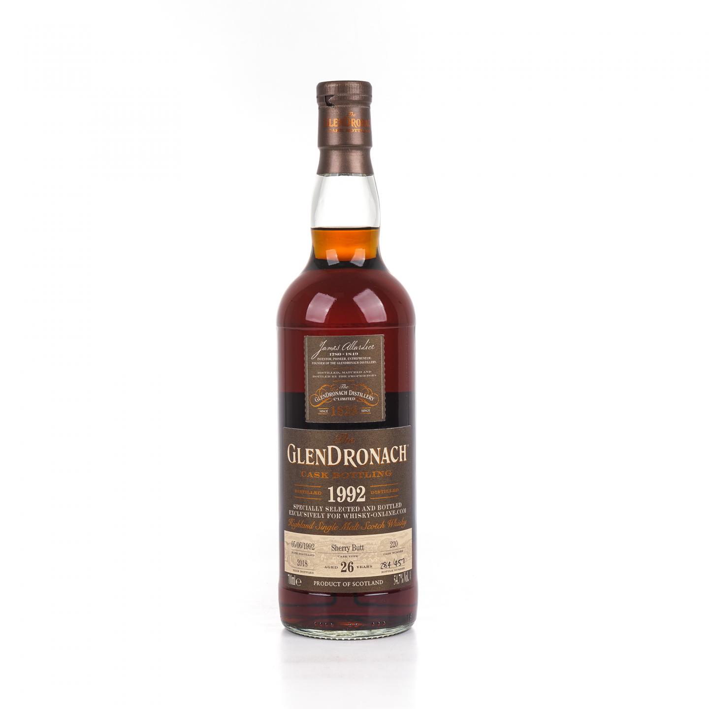 Glendronach 格兰多纳 26年 1992-2018 雪莉桶#220 礼盒