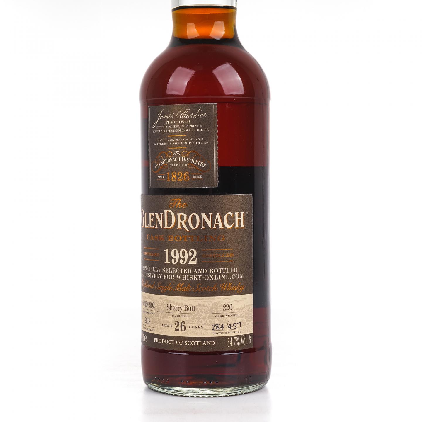 Glendronach 格兰多纳 26年 1992-2018 雪莉桶#220 礼盒
