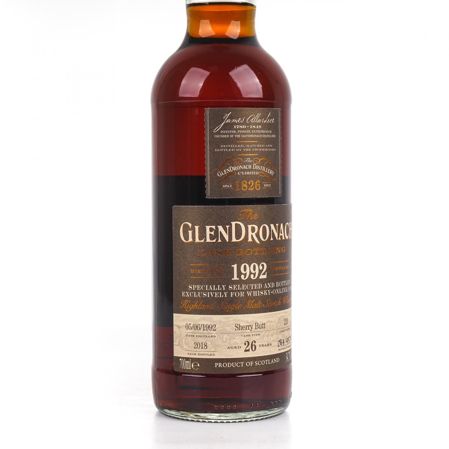 Glendronach 格兰多纳 26年 1992-2018 雪莉桶#220 礼盒