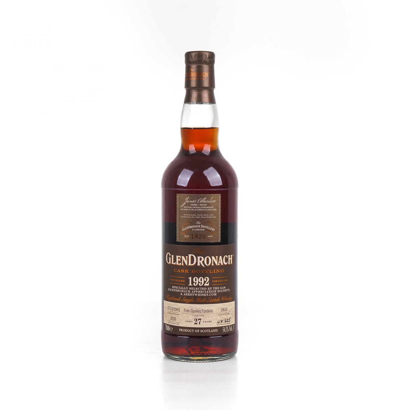 Glendronach 格兰多纳 27年 1992-2020 雪莉桶#5850
