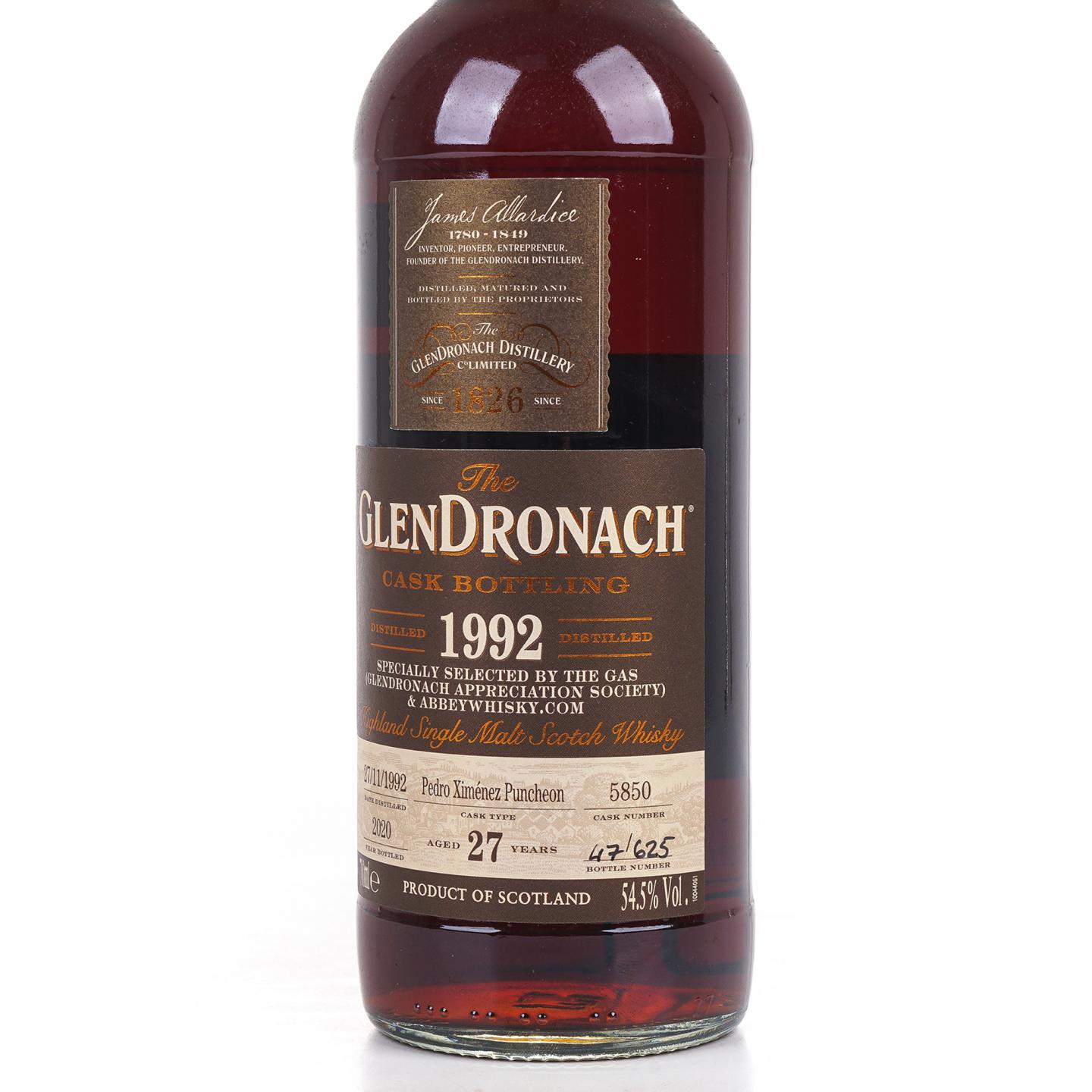 Glendronach 格兰多纳 27年 1992-2020 雪莉桶#5850