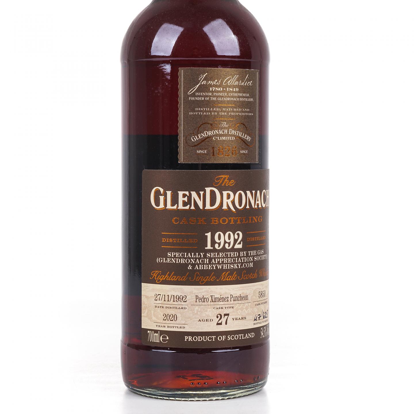 Glendronach 格兰多纳 27年 1992-2020 雪莉桶#5850