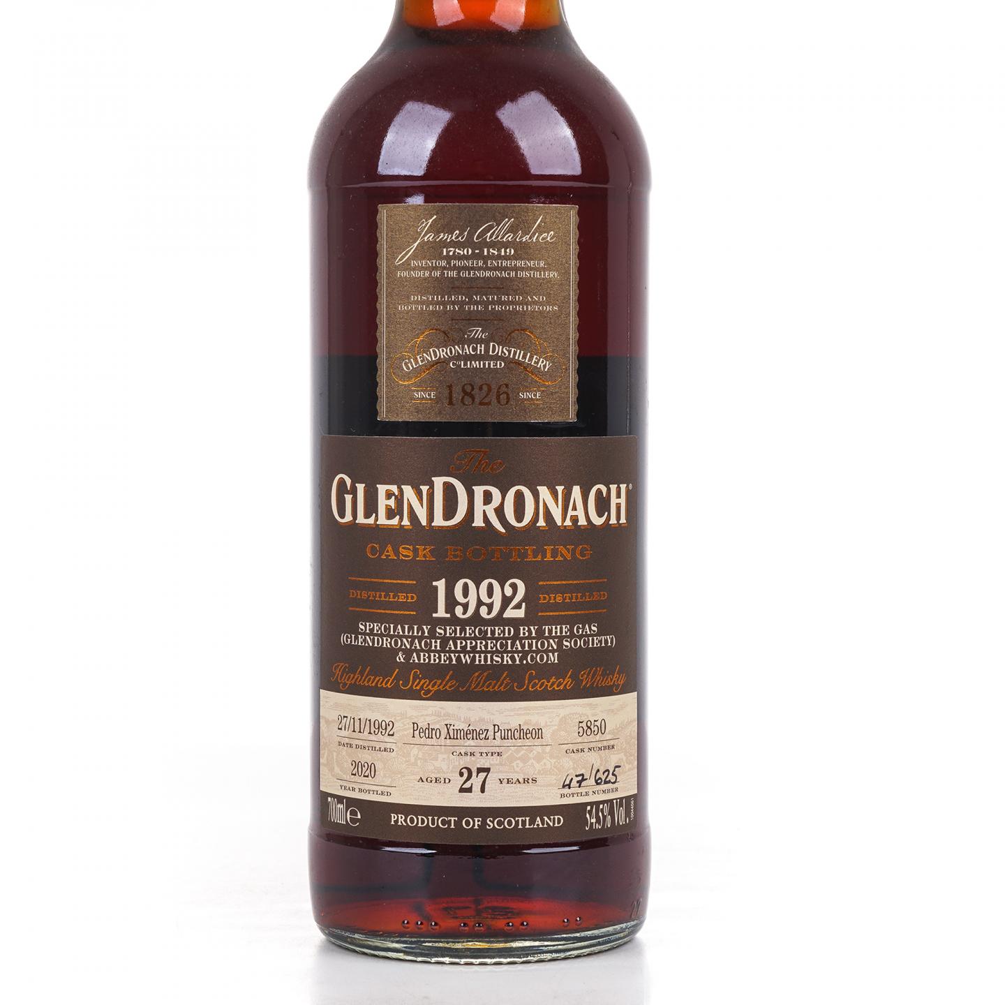 Glendronach 格兰多纳 27年 1992-2020 雪莉桶#5850