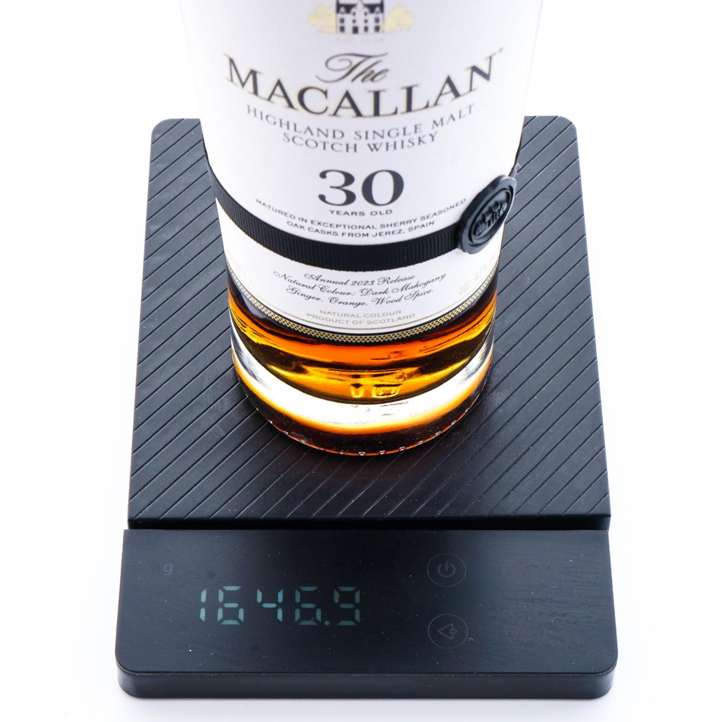 【附X光图】Macallan 麦卡伦 30年 2023 黑腰带 雪莉桶 木礼盒 700ml