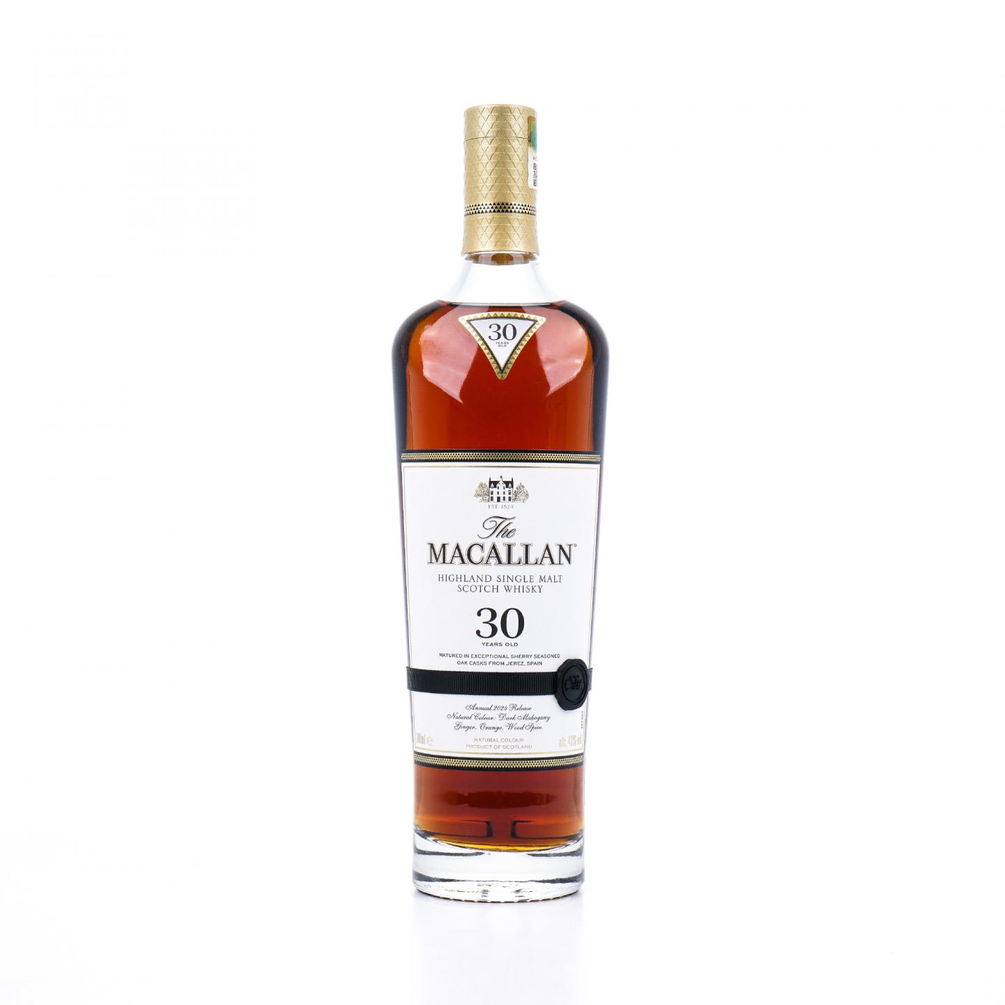 【附X光图】Macallan 麦卡伦 30年 2024 雪莉桶 黑腰带 非原盒