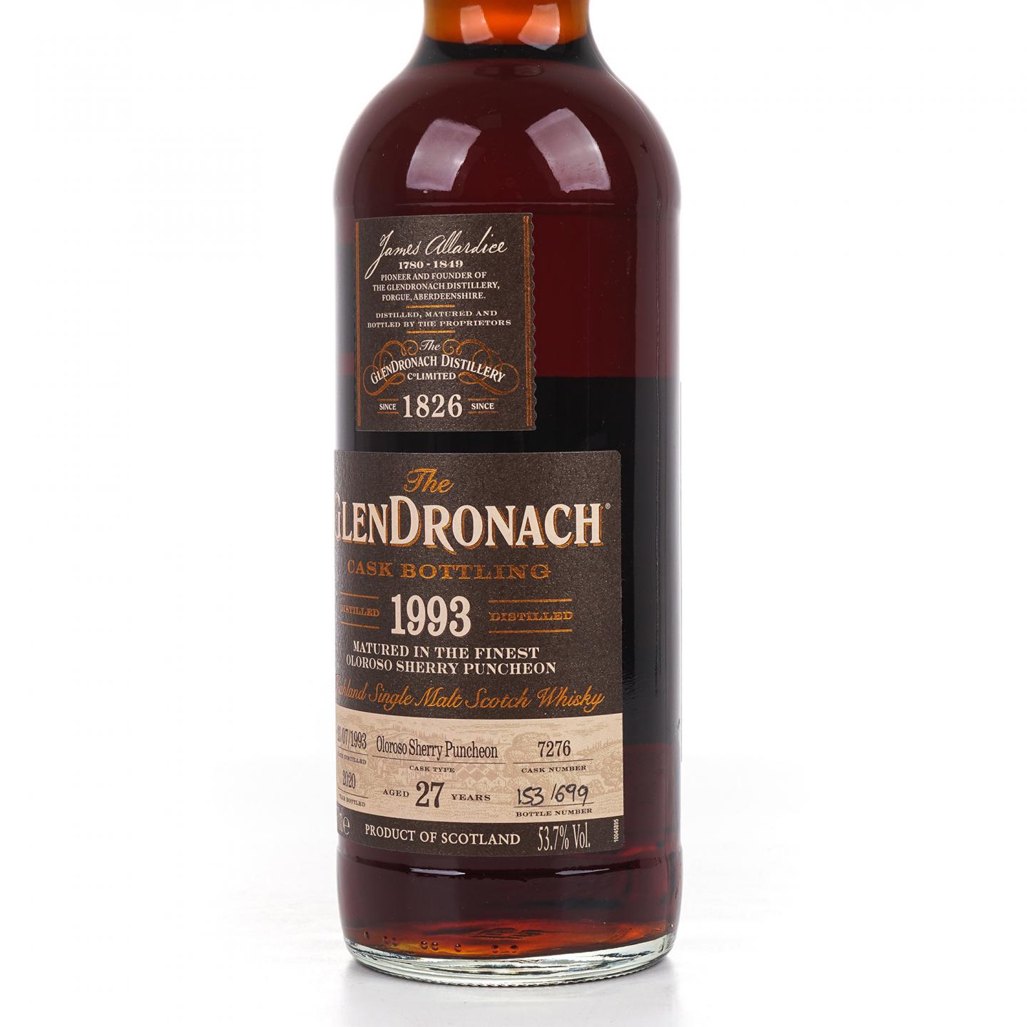 Glendronach 格兰多纳 27年 1993-2020 雪莉桶#7276