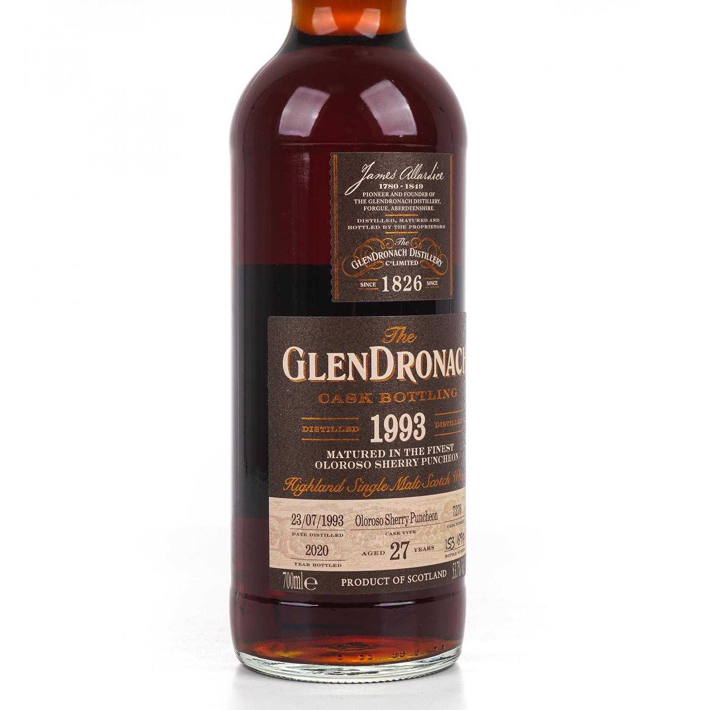 Glendronach 格兰多纳 27年 1993-2020 雪莉桶#7276