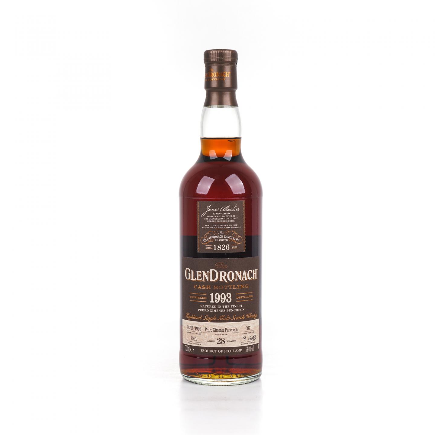 Glendronach 格兰多纳 28年 1993-2021 雪莉桶#6871