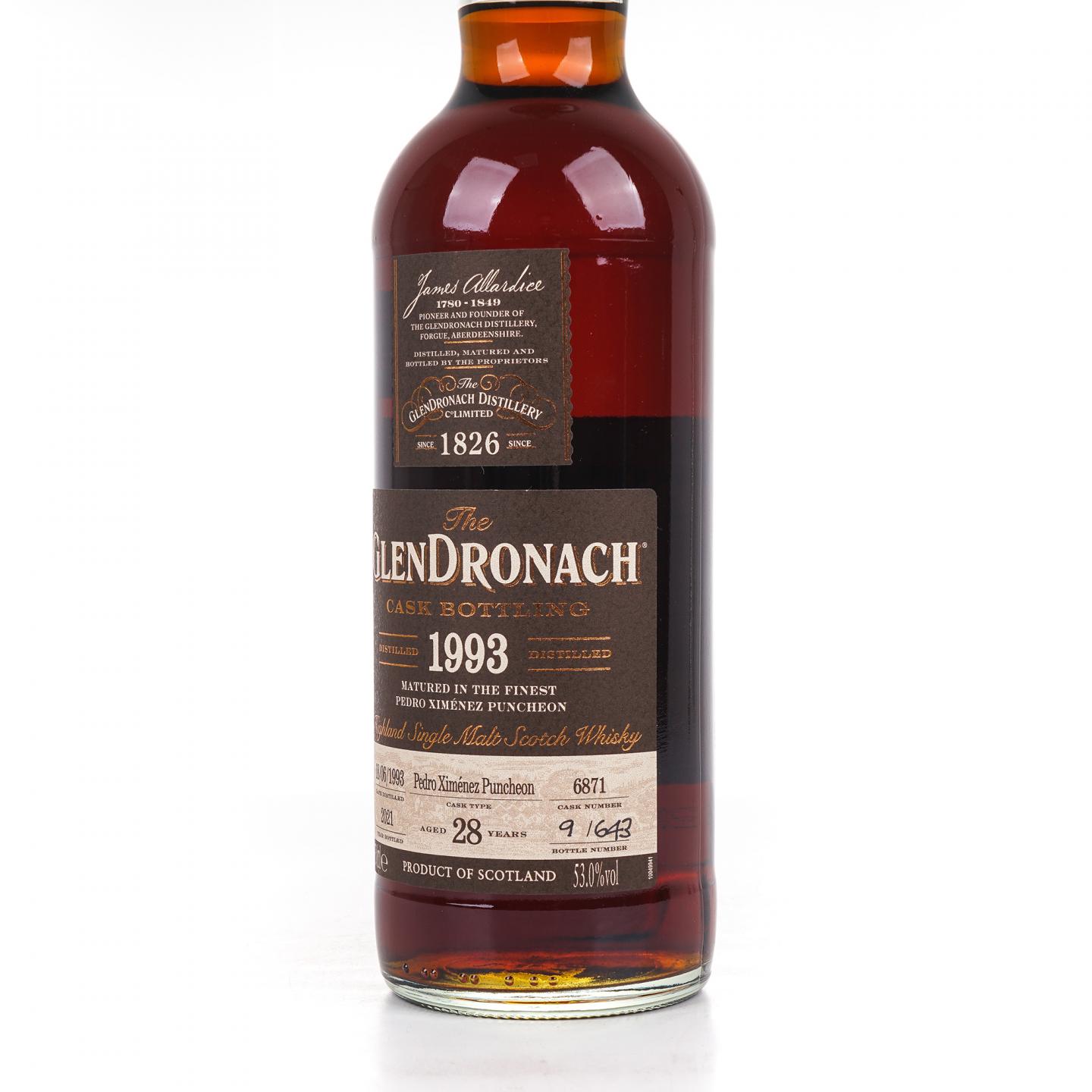 Glendronach 格兰多纳 28年 1993-2021 雪莉桶#6871