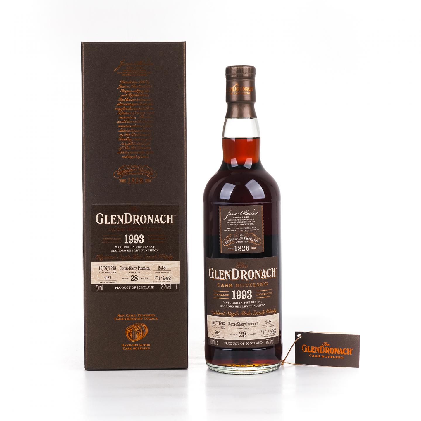 Glendronach 格兰多纳 28年 1993-2021 雪莉桶#2458