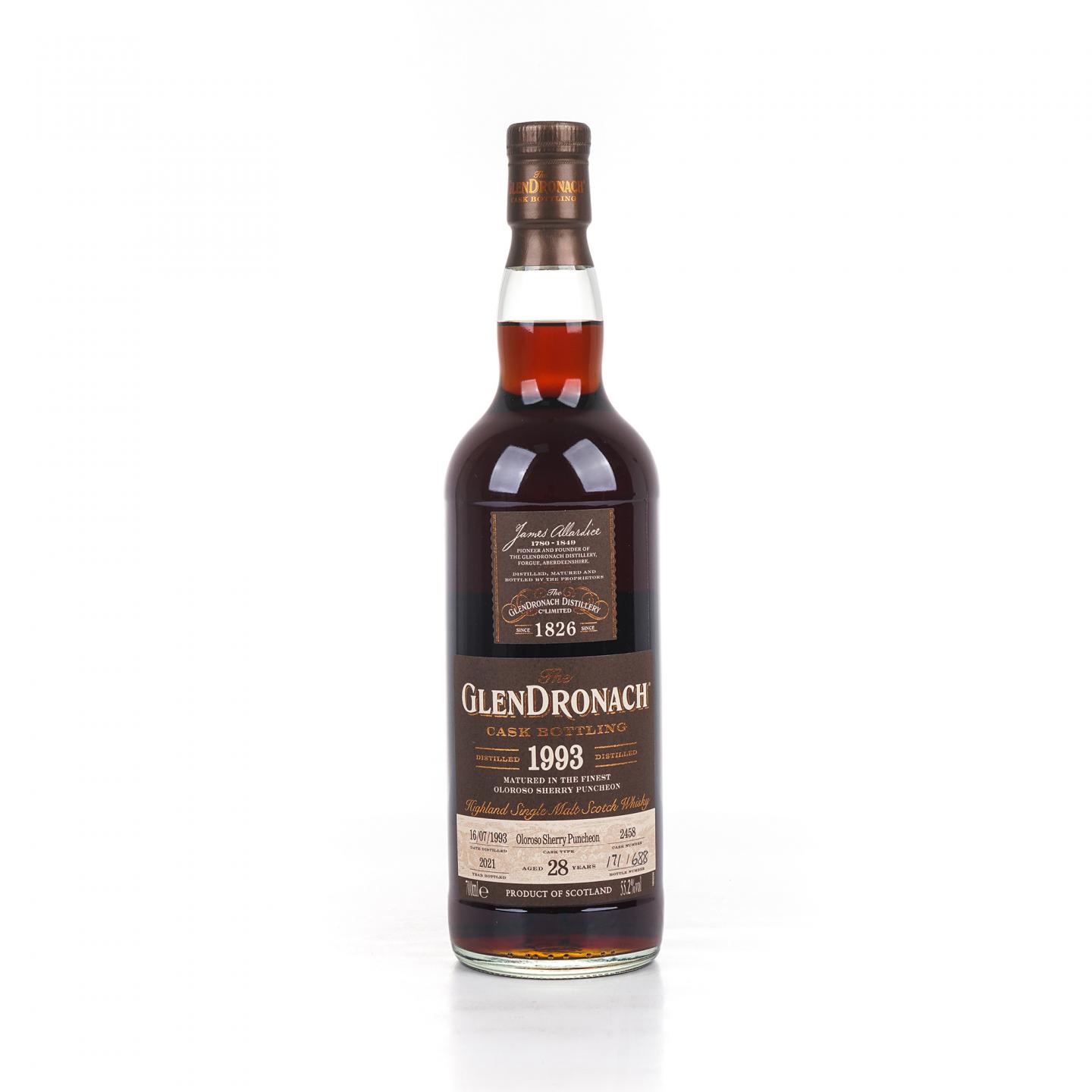 Glendronach 格兰多纳 28年 1993-2021 雪莉桶#2458