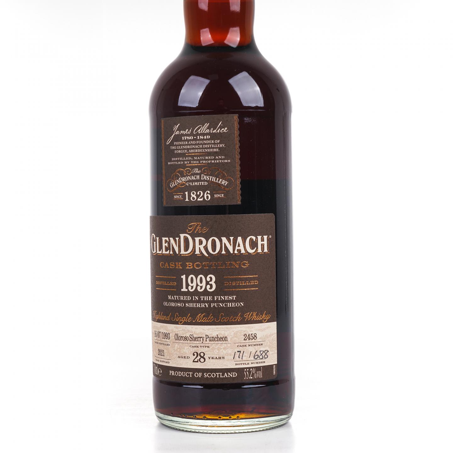 Glendronach 格兰多纳 28年 1993-2021 雪莉桶#2458