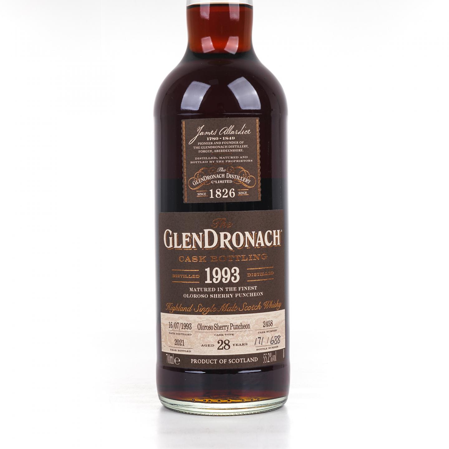 Glendronach 格兰多纳 28年 1993-2021 雪莉桶#2458