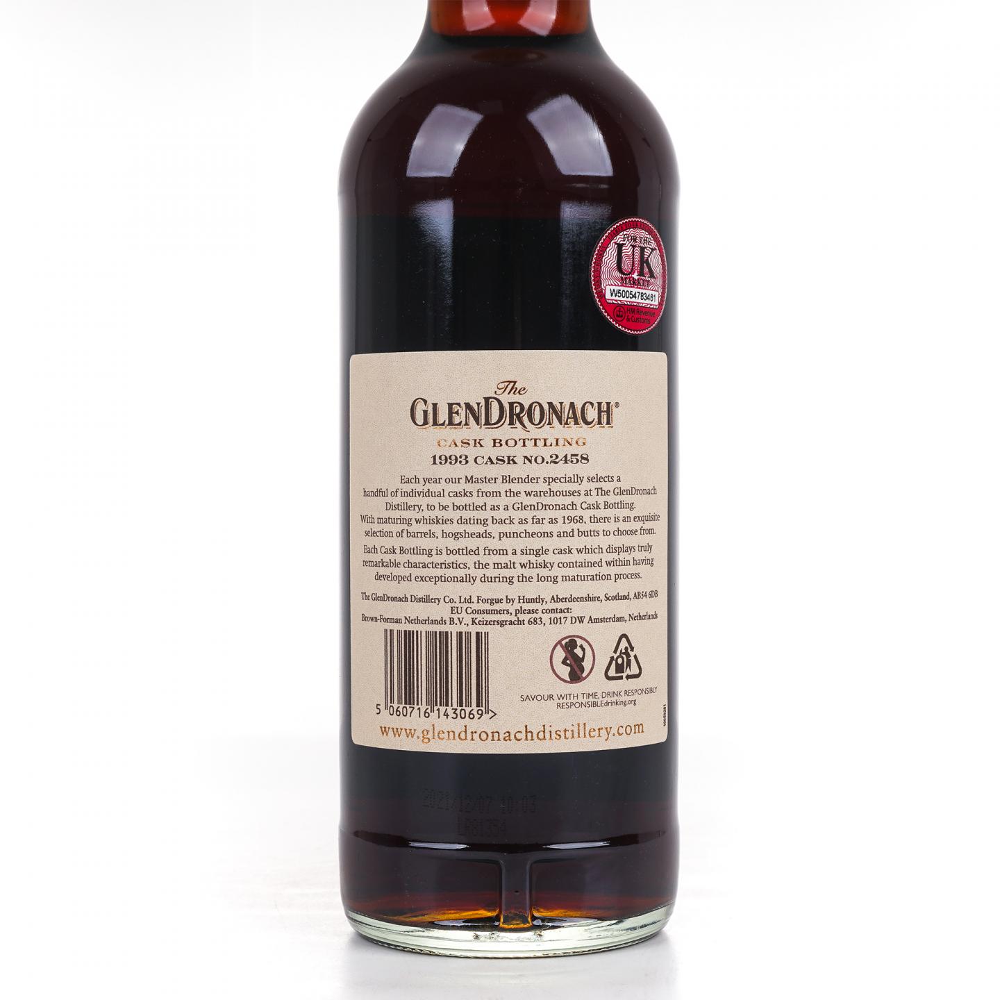 Glendronach 格兰多纳 28年 1993-2021 雪莉桶#2458