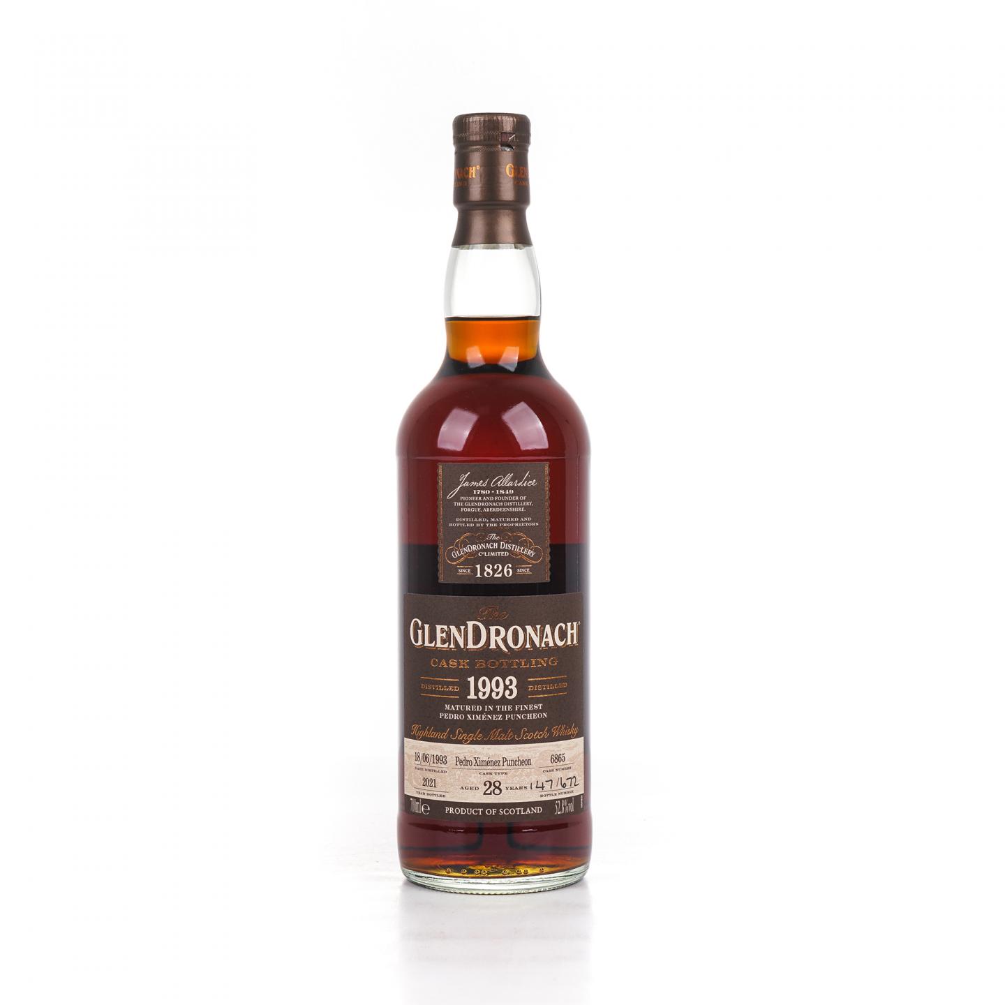Glendronach 格兰多纳 28年 1993-2021 雪莉桶#6865