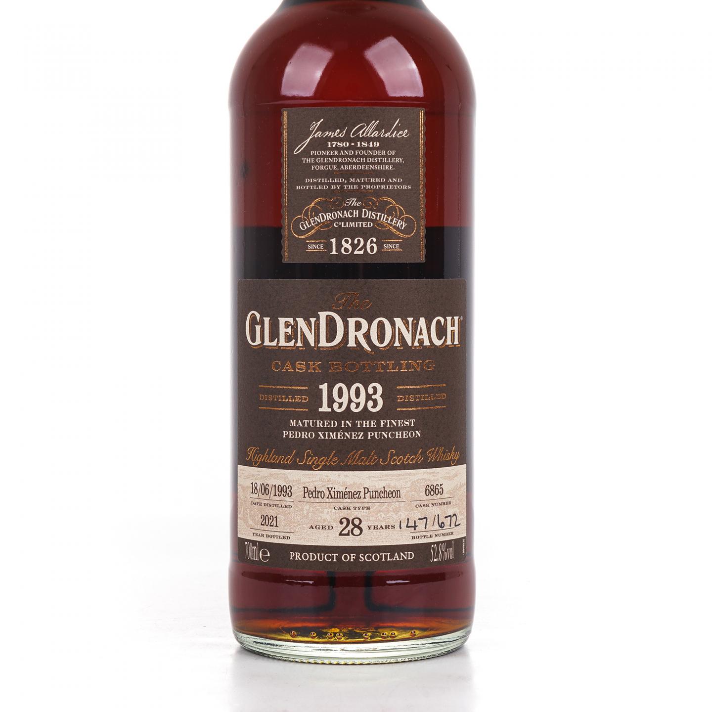 Glendronach 格兰多纳 28年 1993-2021 雪莉桶#6865