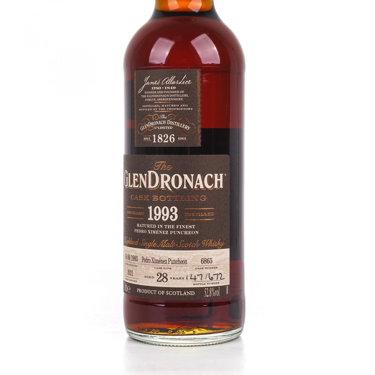 Glendronach 格兰多纳 28年 1993-2021 雪莉桶#6865