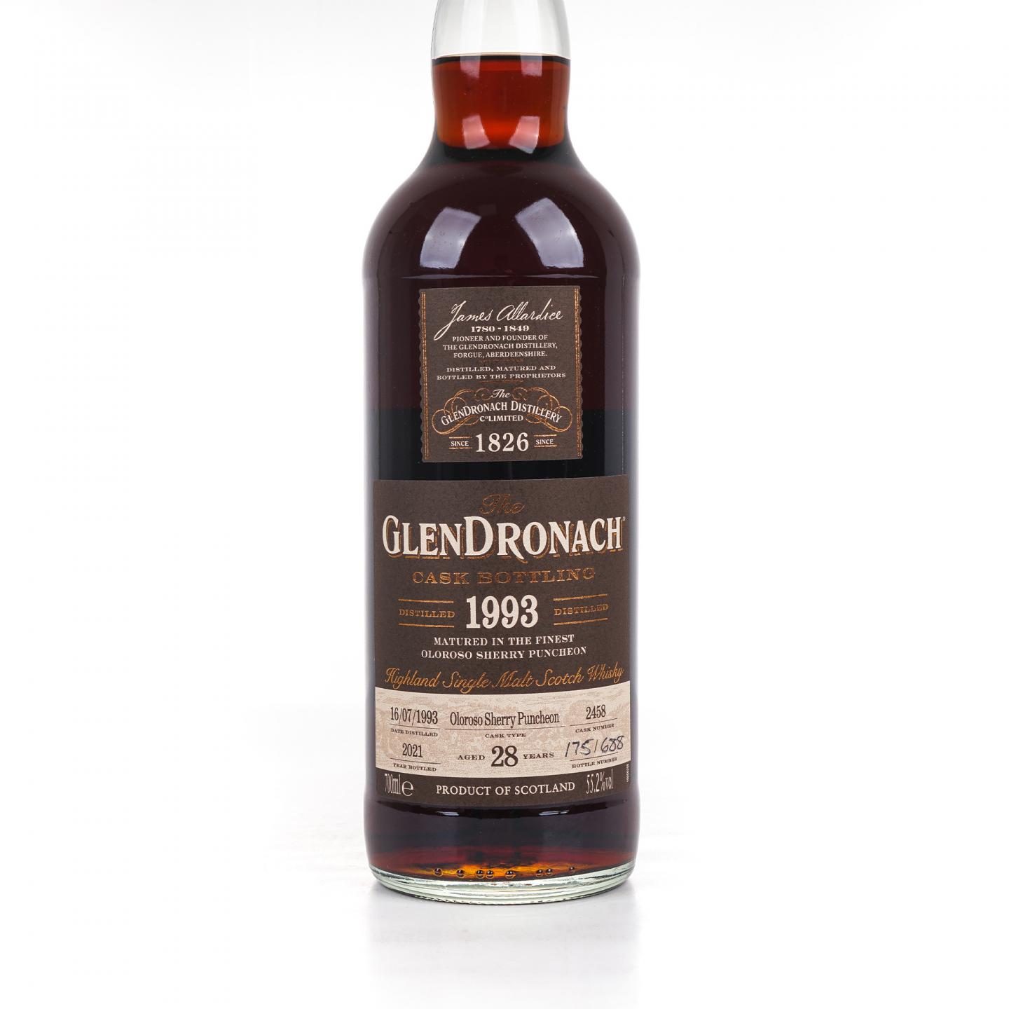 Glendronach 格兰多纳 28年 1993-2021 雪莉桶#2458