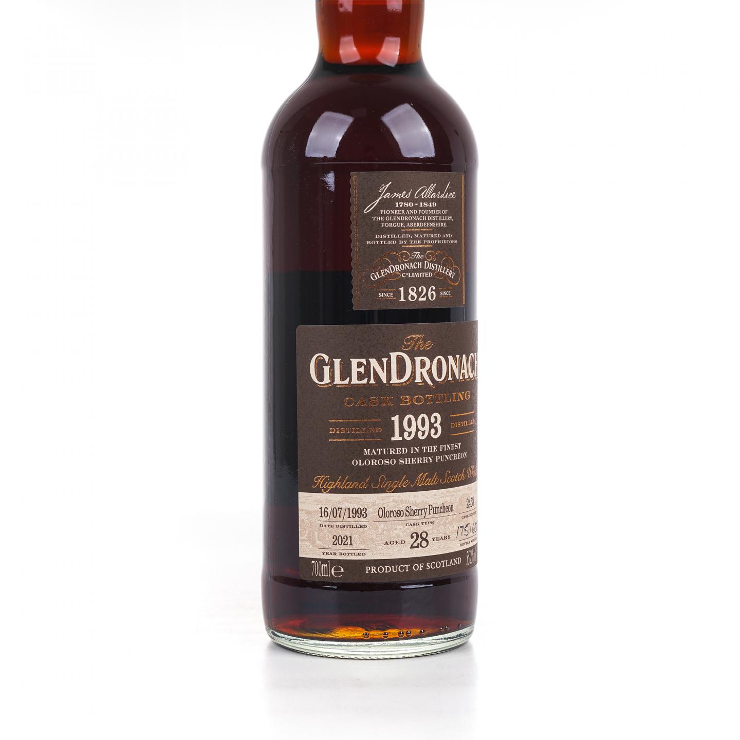 Glendronach 格兰多纳 28年 1993-2021 雪莉桶#2458