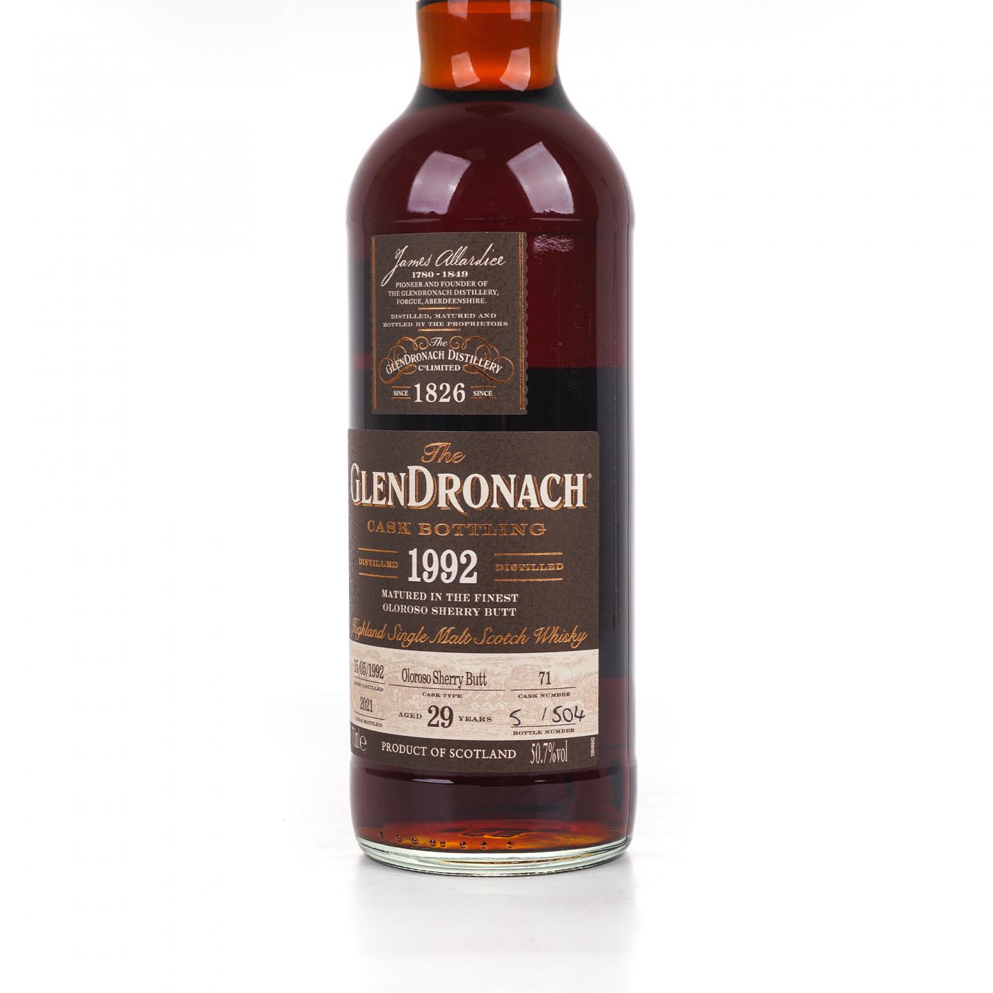 Glendronach 格兰多纳 29年 1992-2021 雪莉桶#71