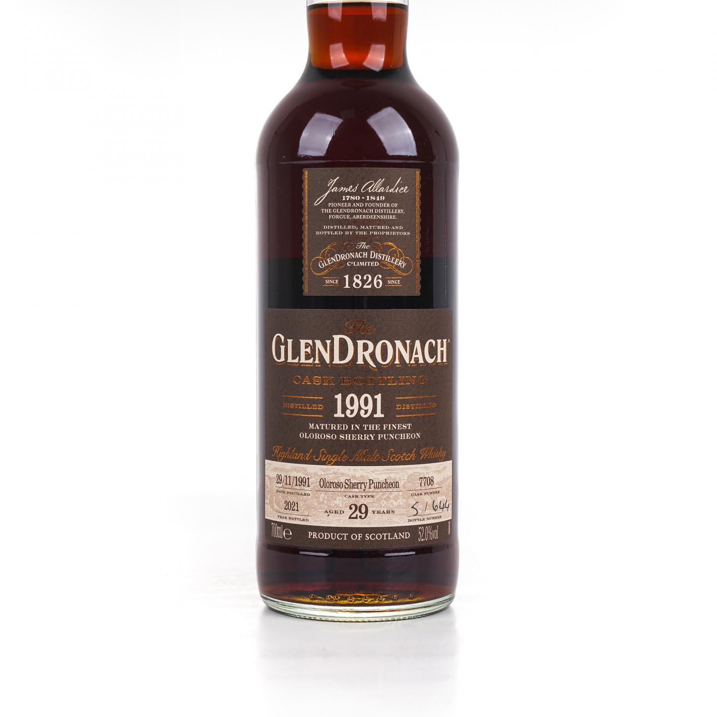 Glendronach 格兰多纳 29年 1991-2021 雪莉桶#7708
