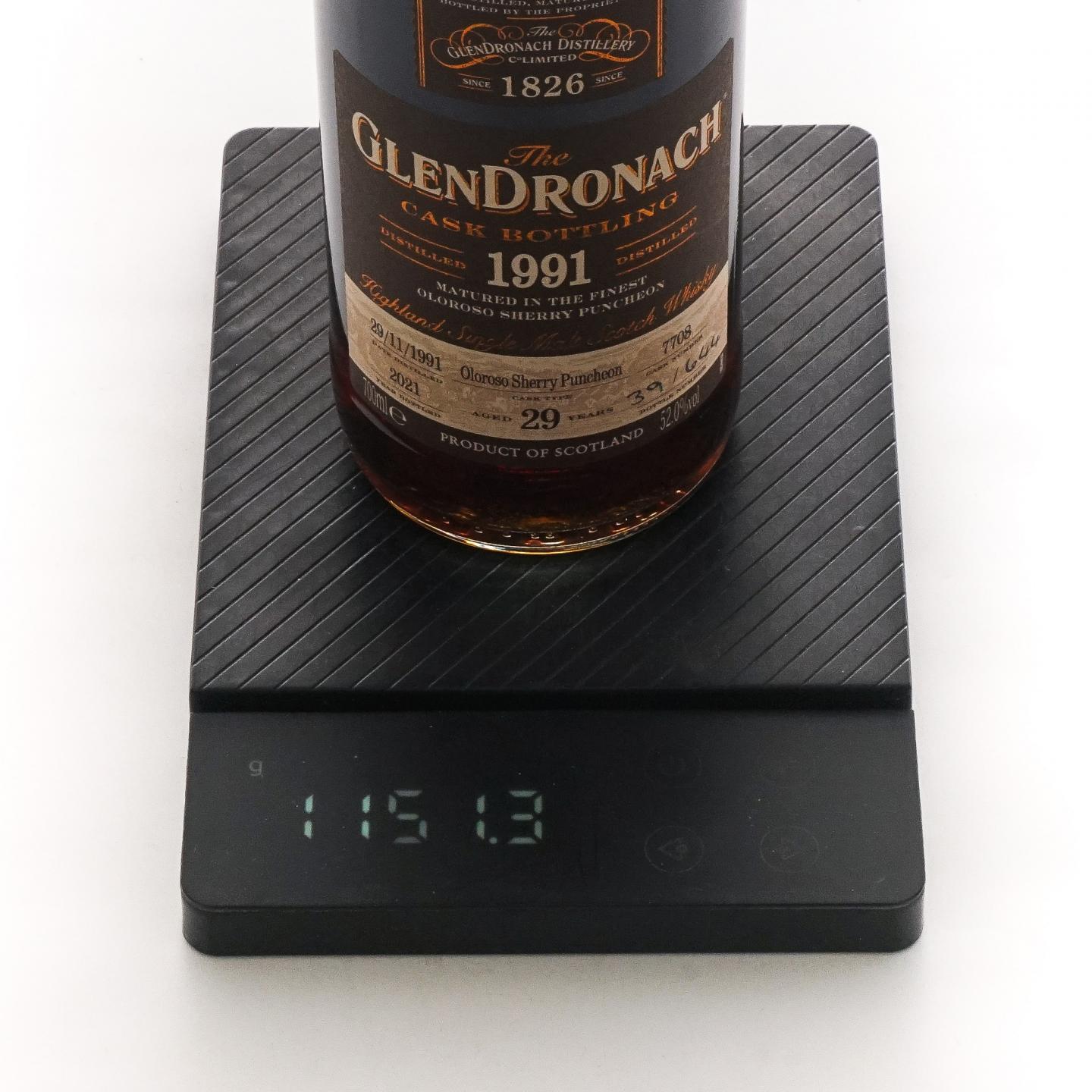 Glendronach 格兰多纳 29年 1991-2021 雪莉桶#7708 瓶码39