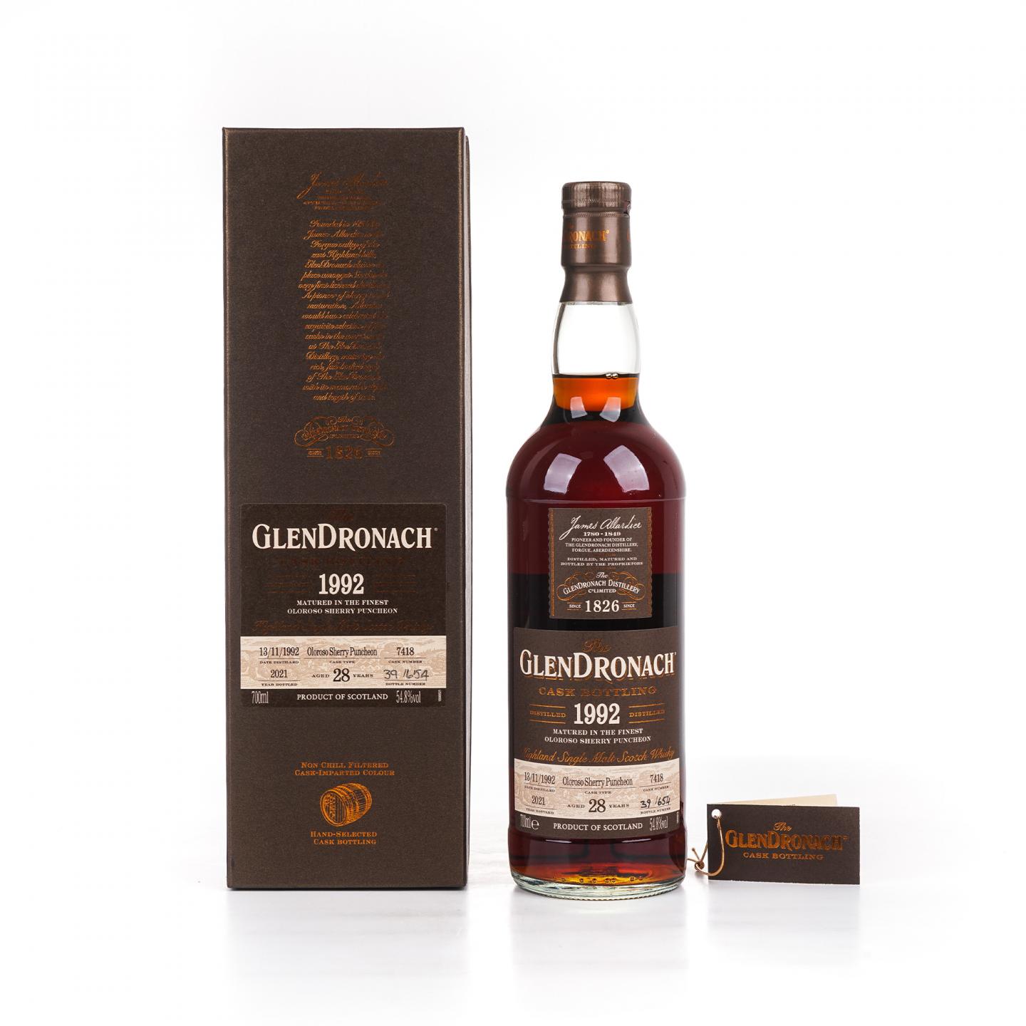 Glendronach 格兰多纳 28年 1992-2021 雪莉桶#7418