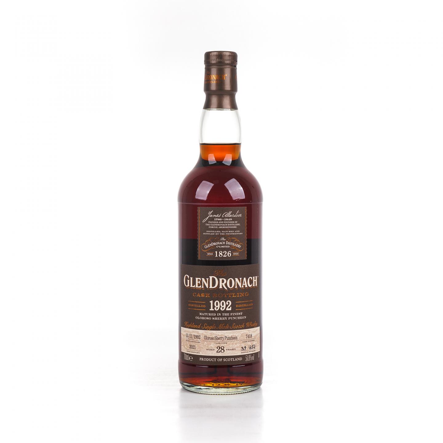 Glendronach 格兰多纳 28年 1992-2021 雪莉桶#7418