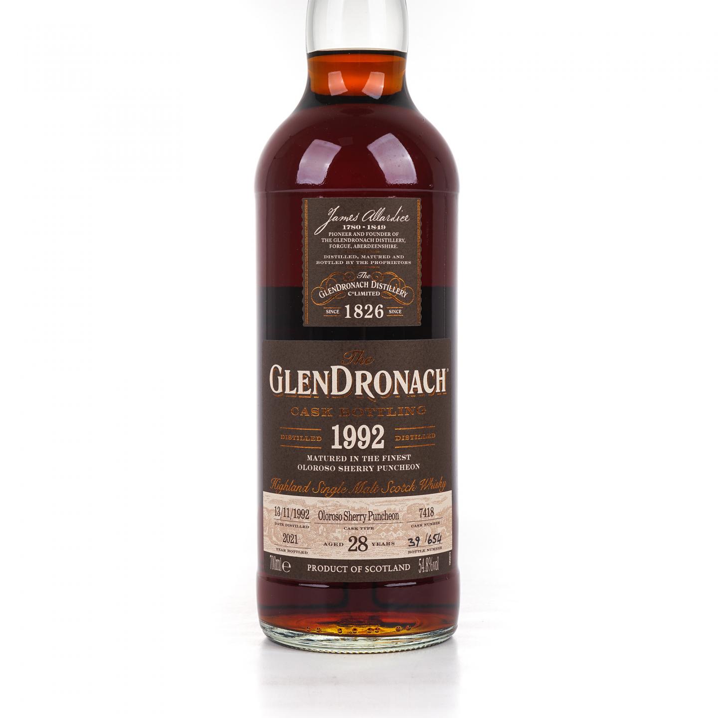Glendronach 格兰多纳 28年 1992-2021 雪莉桶#7418