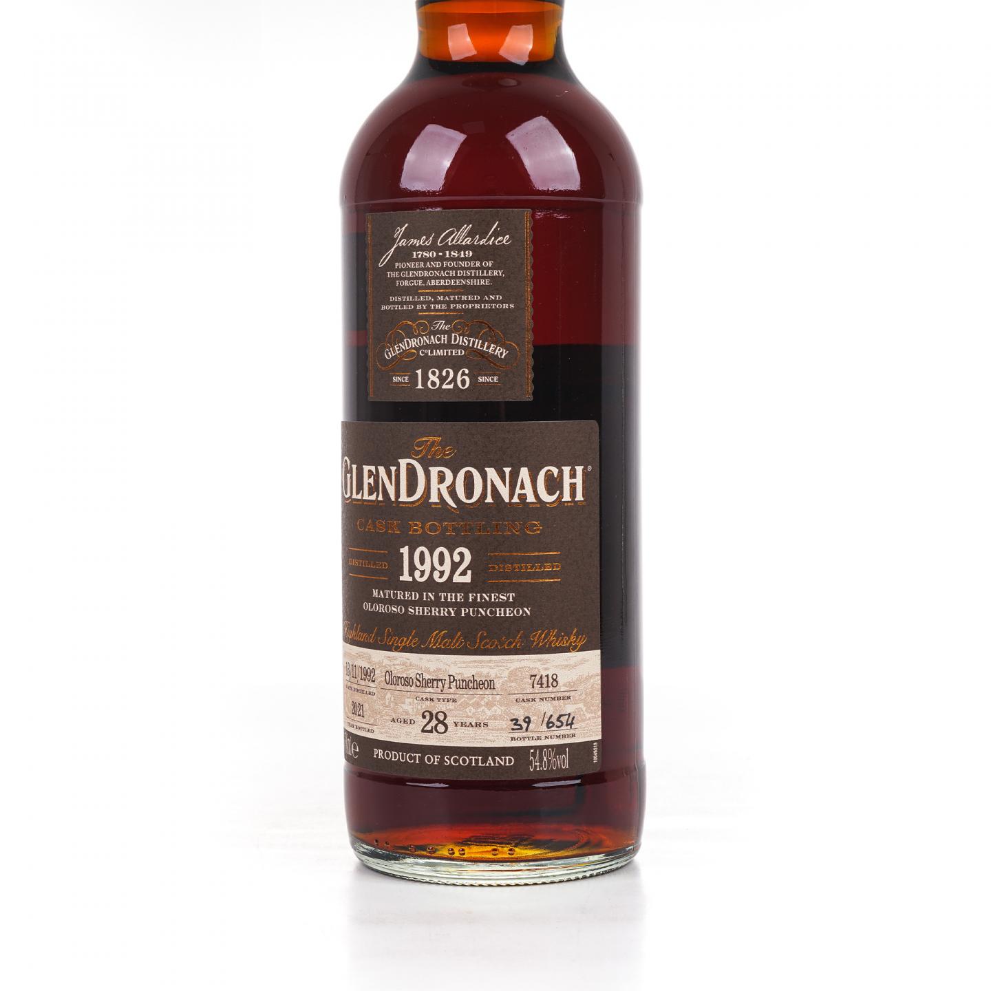Glendronach 格兰多纳 28年 1992-2021 雪莉桶#7418