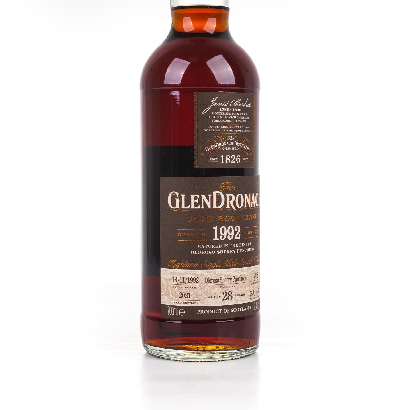Glendronach 格兰多纳 28年 1992-2021 雪莉桶#7418