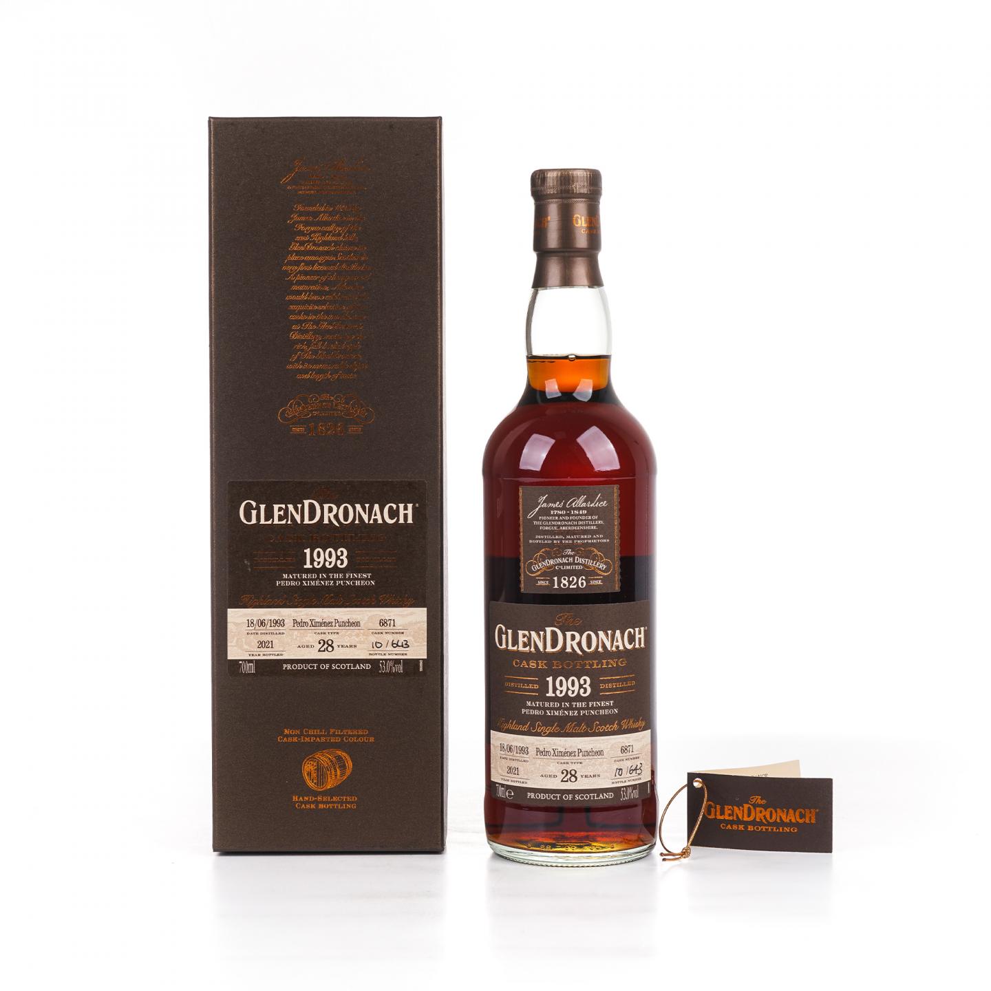 Glendronach 格兰多纳 28年 1993-2021 雪莉桶#6871
