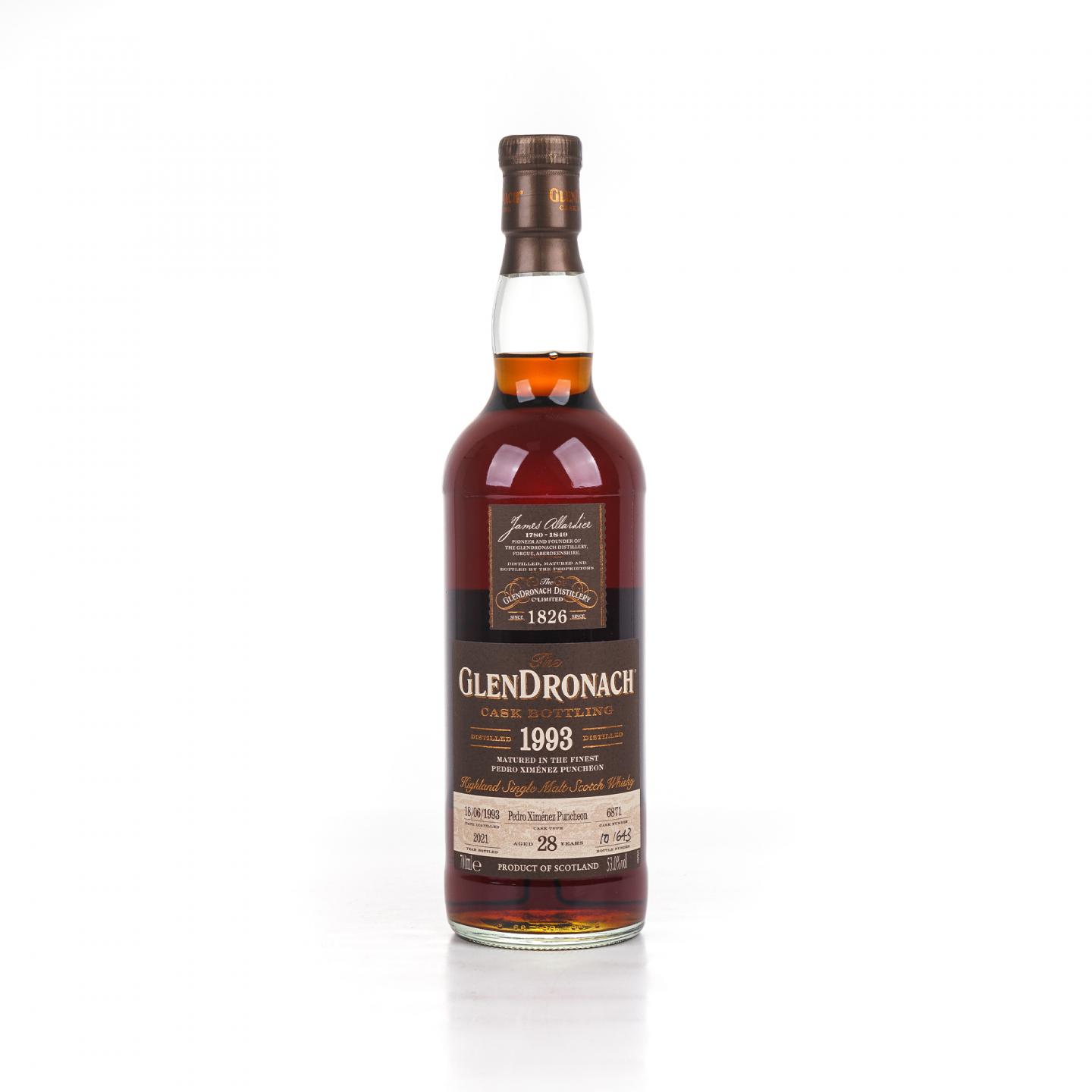 Glendronach 格兰多纳 28年 1993-2021 雪莉桶#6871