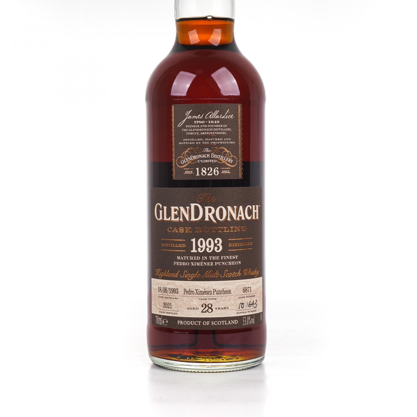 Glendronach 格兰多纳 28年 1993-2021 雪莉桶#6871