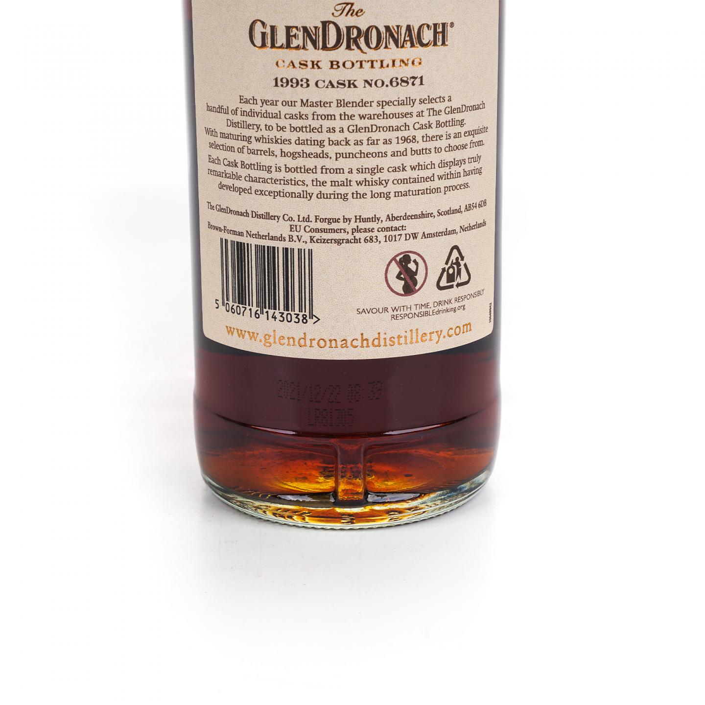Glendronach 格兰多纳 28年 1993-2021 雪莉桶#6871