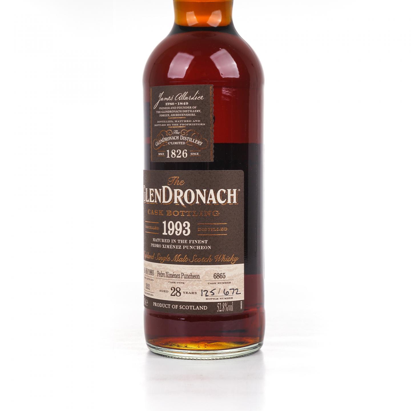 Glendronach 格兰多纳 28年 1993-2021 雪莉桶#6865 52.8%Vol.