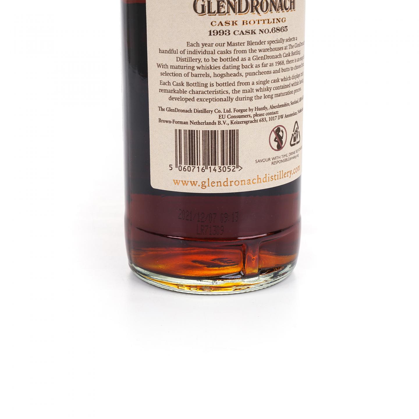 Glendronach 格兰多纳 28年 1993-2021 雪莉桶#6865 52.8%Vol.