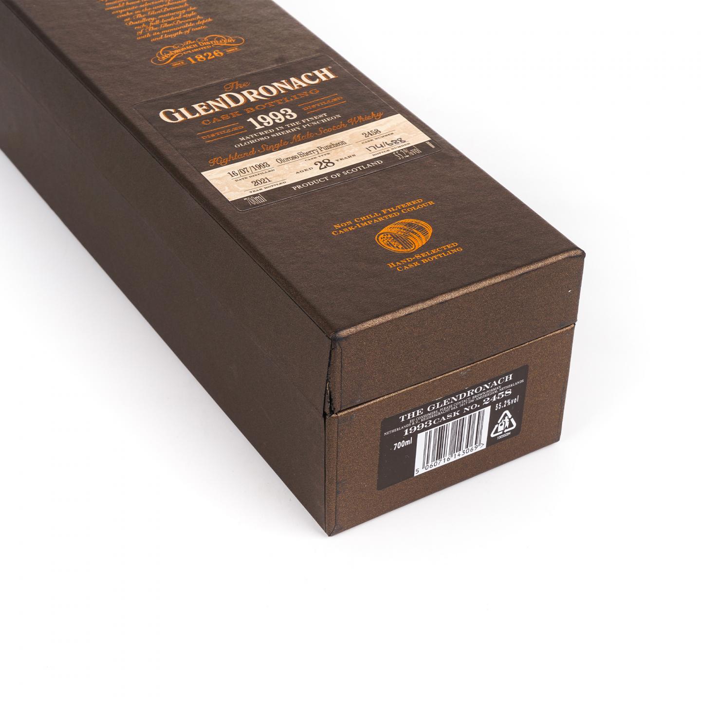 Glendronach 格兰多纳 28年 1993-2021 雪莉桶#2458 700ml