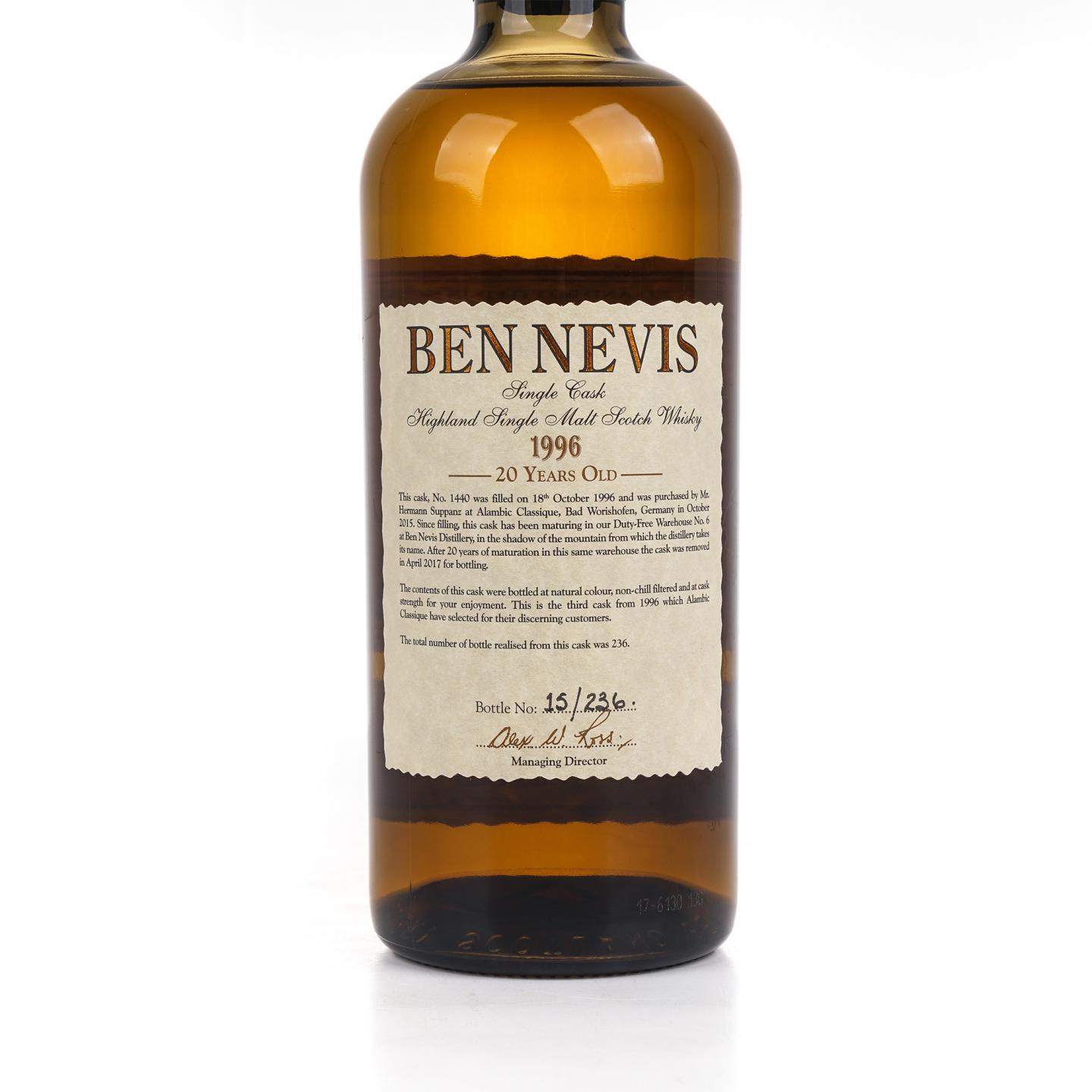 Ben Nevis 本尼维斯 20年 1996-2017 波本桶