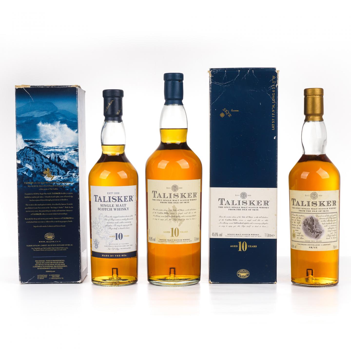 Talisker 泰斯卡 10年 700ml*2+1000ml 3瓶组